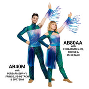 CONFIGURE UNITARD AB80AA (SHOWN WITH FOREARMSLV-HY, FRINGE, 5S-DETACH)