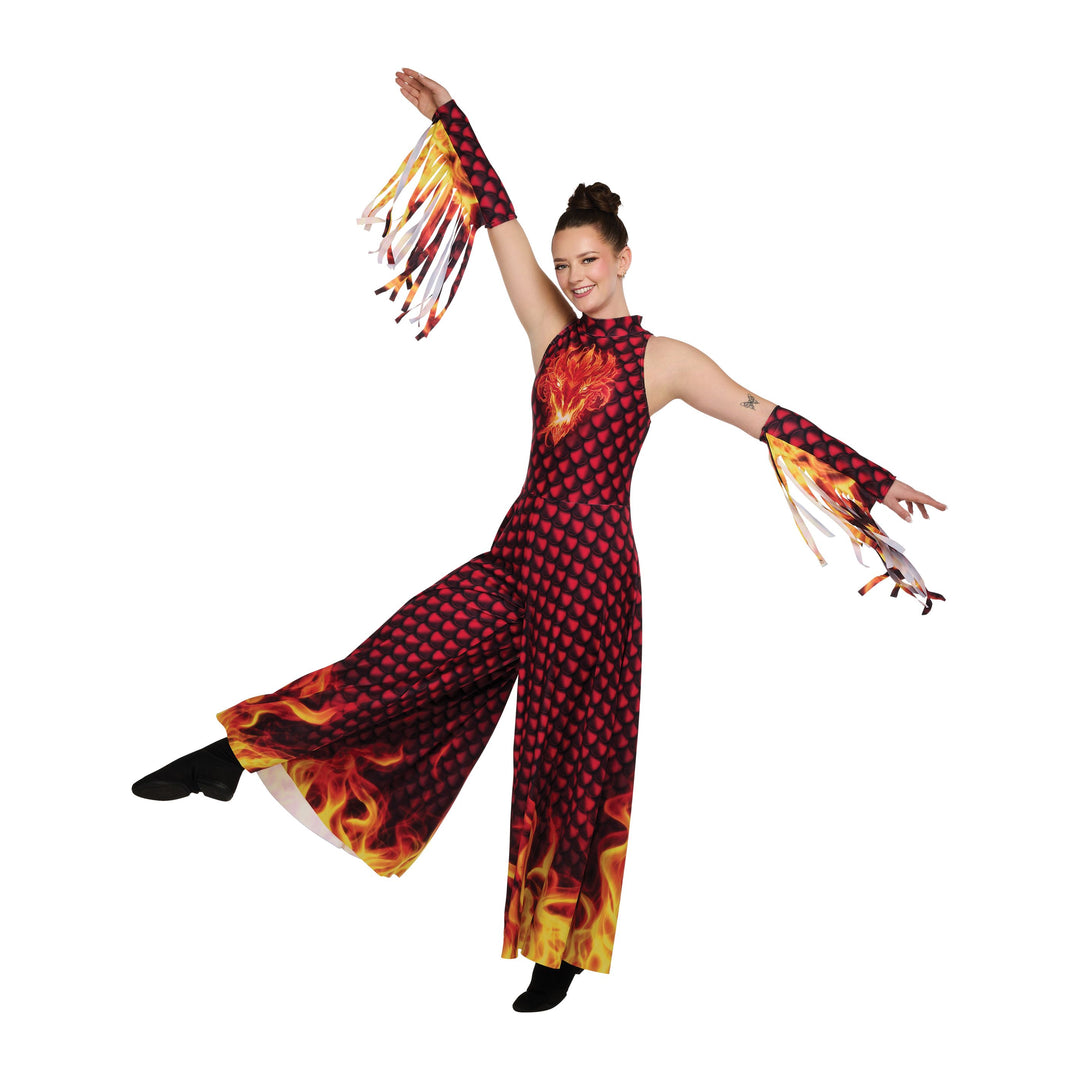 CONFIGURE UNITARD E00GG With FOREARM SLEEVES & FRINGE