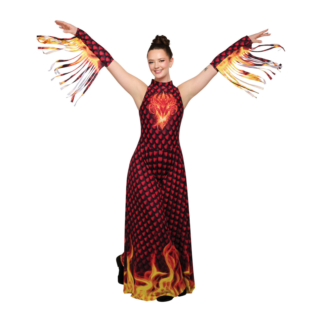 CONFIGURE UNITARD E00GG With FOREARM SLEEVES & FRINGE