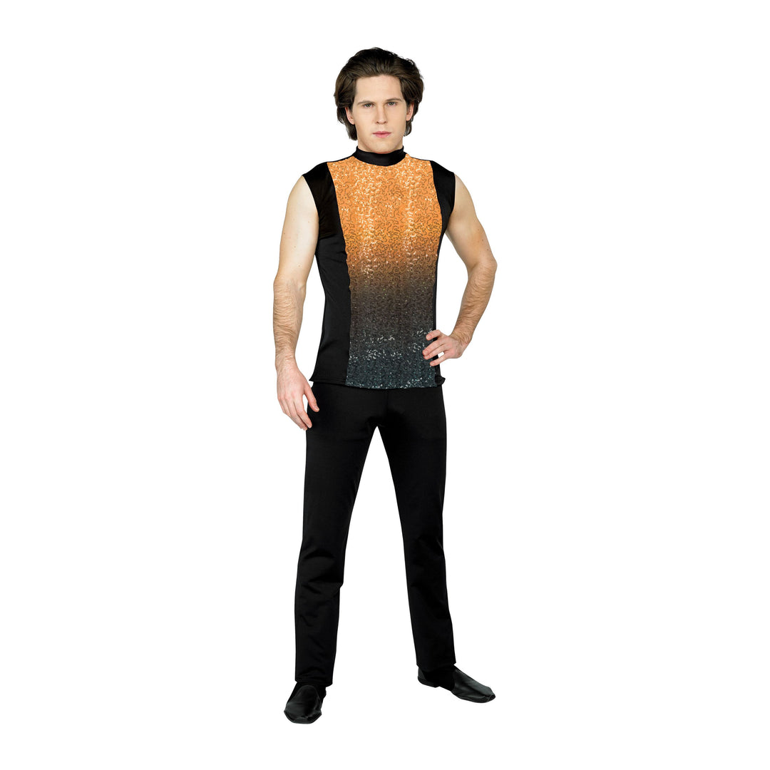 Sleeveless Plex Color to Black Top