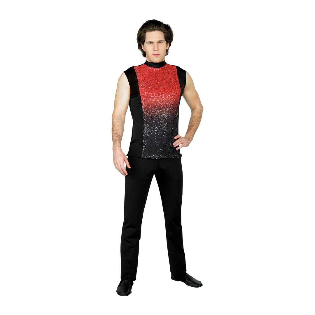 Sleeveless Plex Color to Black Top