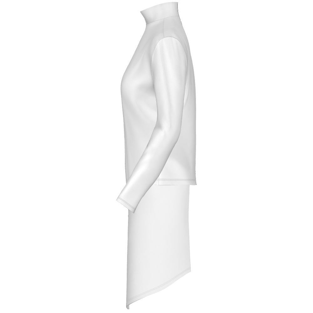 PLUS TOP HIGH WAIST WITH DRAPE SKETCH