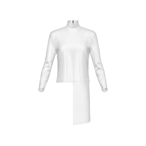 PERFORMANCE PLUS TOP WITH DRAPE SKETCH