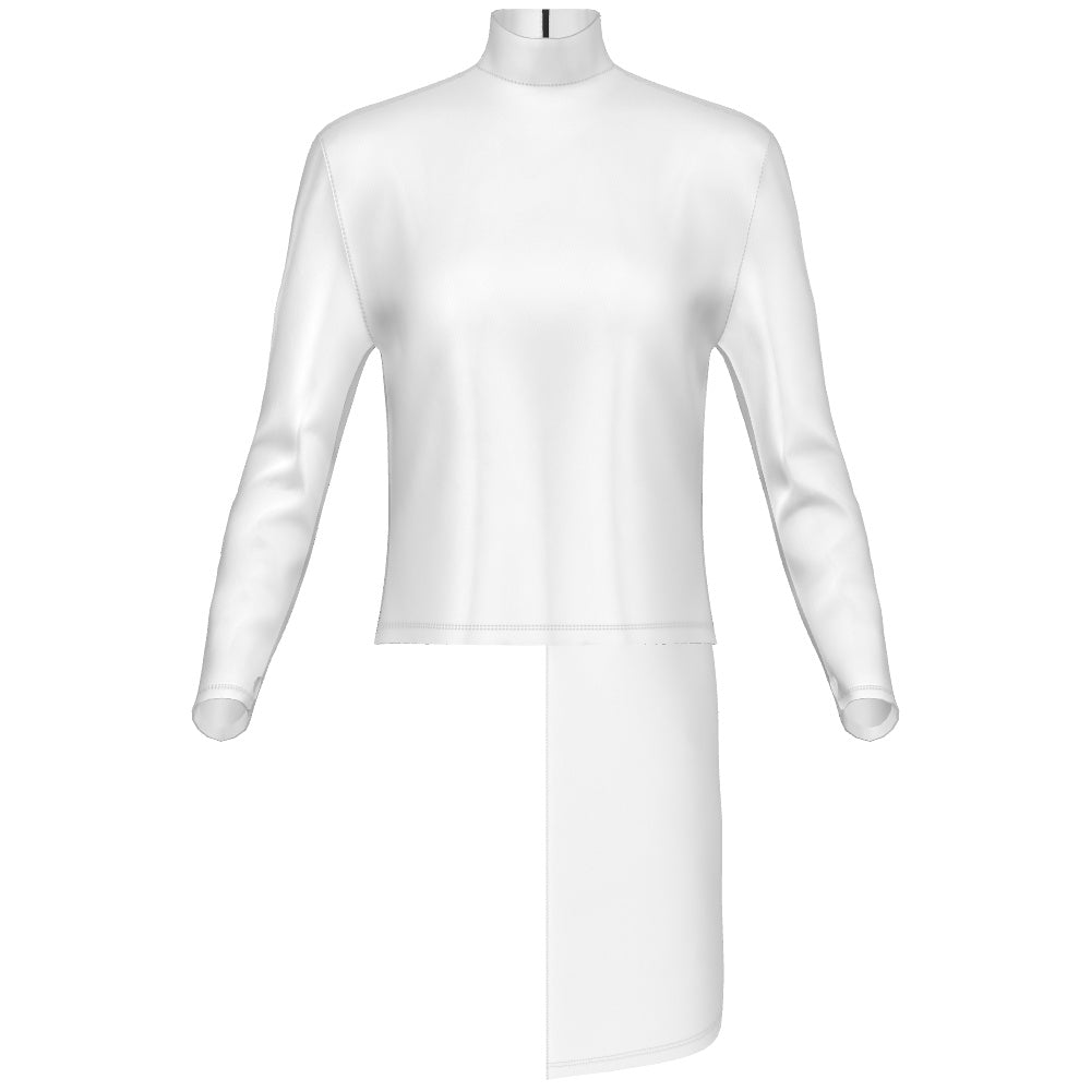 PLUS TOP HIGH WAIST WITH DRAPE SKETCH