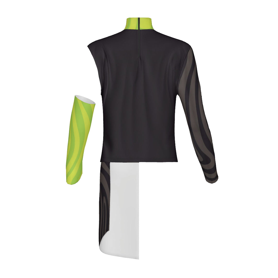 PERFORMANCE PLUS TOP HIGH WAIST with DRAPE ZG-Z87(SINGLE SLEEVE WITH SINGLE BICEP SLEEVE)