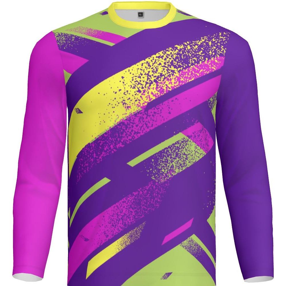 Camiseta de cuello redondo y manga larga para hombre